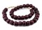 The Bead Chest African Recycled Glass Beads – Handmade in Ghana – Red Black Swirl 18mm Strand for Jewelry Making, Crafts, and Home Decor I Approximately 38 Beads